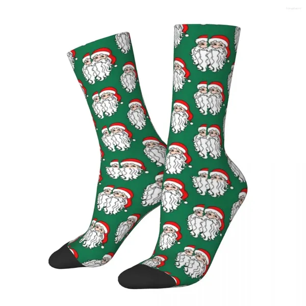 Chaussettes masculines toutes les saisons équipages bas de Noël santa claus motif harajuku hip hop long pour hommes