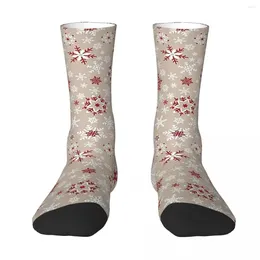 Chaussettes pour hommes toutes saisons, bas d'équipage Latte flocon de neige Harajuku décontracté Hip Hop, accessoires longs pour hommes et femmes, cadeaux