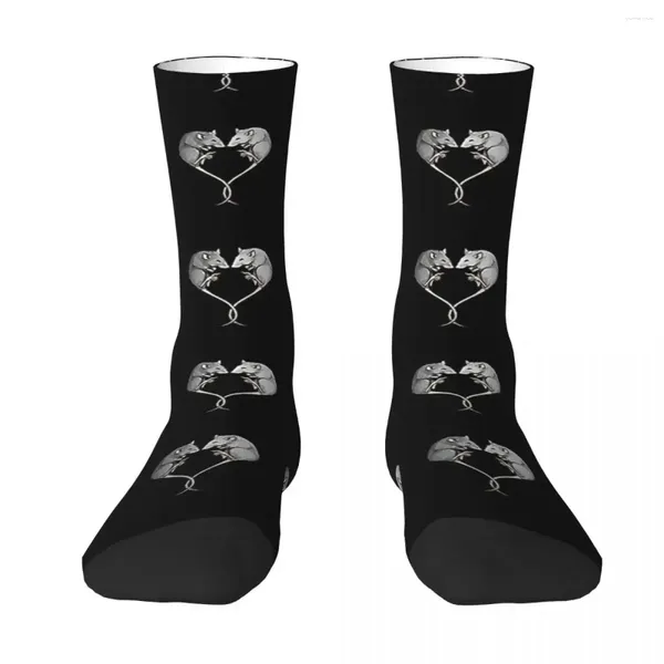 Calcetines para hombre All Seasons Crew Medias Pet Rat Harajuku Divertido Hip Hop Accesorios largos para hombres Mujeres Regalos