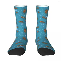 Calcetines para hombre, medias para todas las estaciones, amamos a cada nutria, Harajuku, divertidos accesorios largos de Hip Hop para hombres y mujeres, regalos