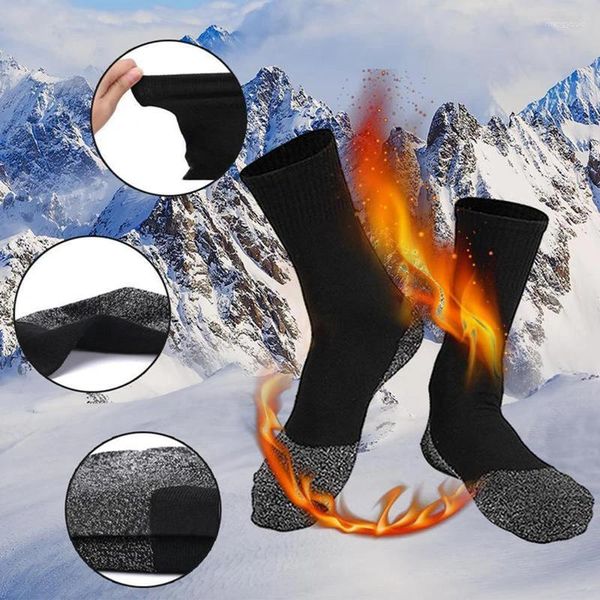 Chaussettes pour hommes fibre aluminisée température activités de plein air hiver alpinisme Ski 35 degrés confort chaud