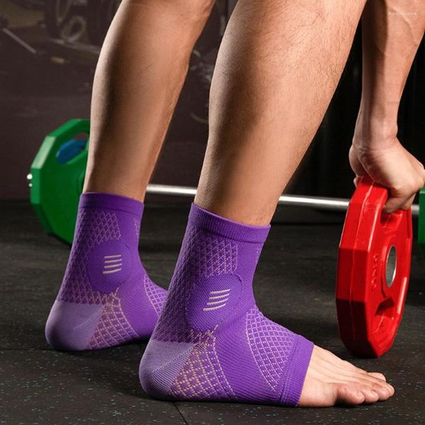 Chaussettes pour hommes, manches de cheville, soulagement du talon, soutien de Compression, Sport, Durable, mode, solide, respirant, bonneterie fine