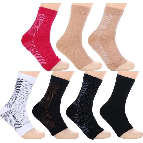 Calcetines antifatiga de nailon para hombre, protector de soporte, calcetín de compresión, mangas protectoras informales ajustadas para los pies, manga de vendaje elástico