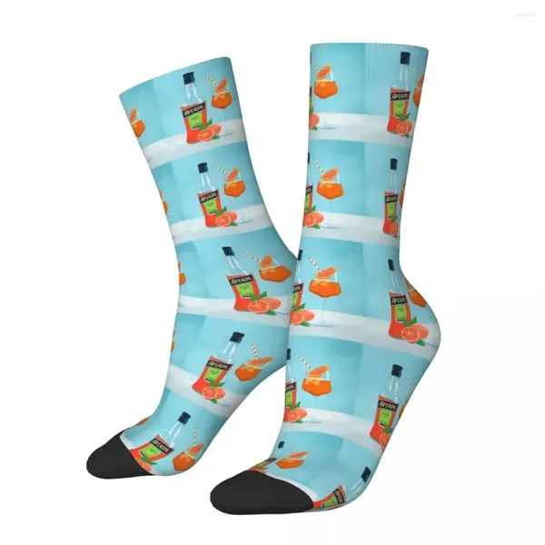 Calcetines de hombre Aperol Spritz Harajuku Medias súper suaves para toda la temporada Accesorios para regalos de hombre y mujer