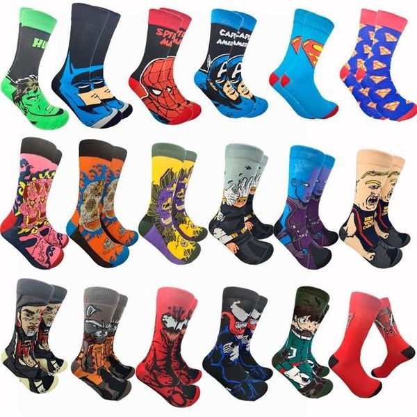 Chaussettes pour hommes Automne et hiver Casual Cartoon Basketball Hommes Femmes Anime Street Characters Hip Hop Skateboard Fun Riding314g