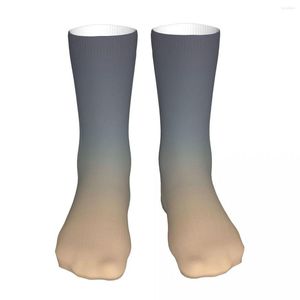 Chaussettes pour hommes AUTUMN SUNSET Minimaliste Monochrome Gris Orange Dégradé de Couleur Coloré Chaussette Hommes Femmes Polyester Bas