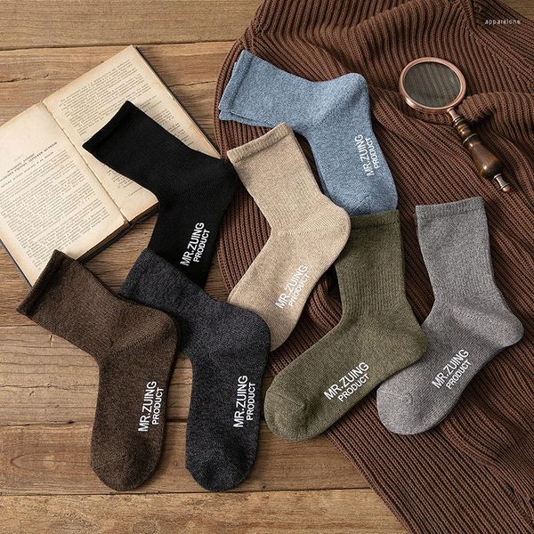 Calcetines de hombre Otoño Invierno Unisex Cool Funny Cotton Sexy English Letter Street Fashion Men's Sox Ins