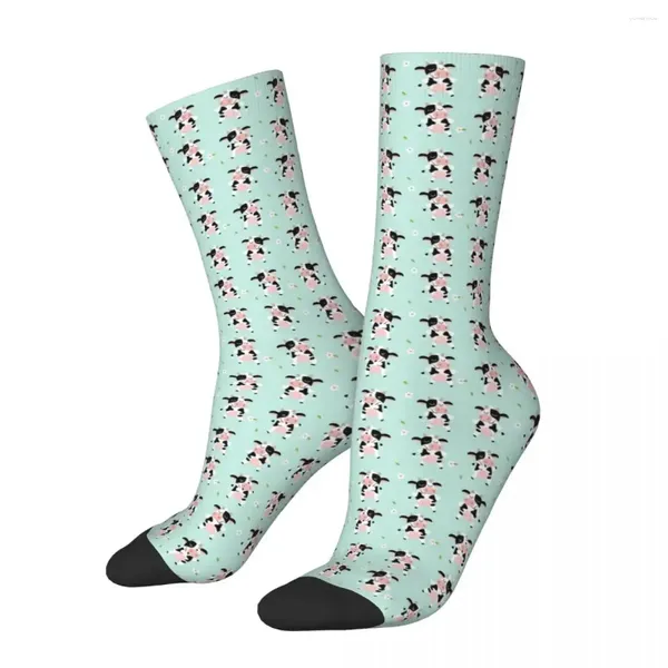 Chaussettes pour hommes, superbe vache Harajuku, bas de haute qualité, accessoires toutes saisons, cadeaux de noël unisexes