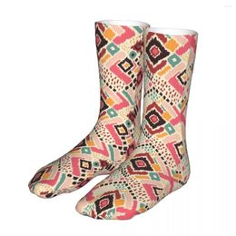 Chaussettes pour hommes Aztec Boho Hommes Femmes Casual Ikat Géométrique Folklore Hip Hop Printemps Été Automne Hiver Bas Cadeaux