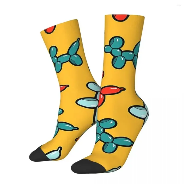 Calcetines de hombre con diseño de perros y animales en amarillo, medias de alta calidad Harajuku, accesorios para toda la temporada, regalos Unisex