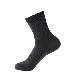 Chaussettes Homme Fibre de Bambou Été Affaires Déodorant Gris Conception Avancée Mi-Cuff