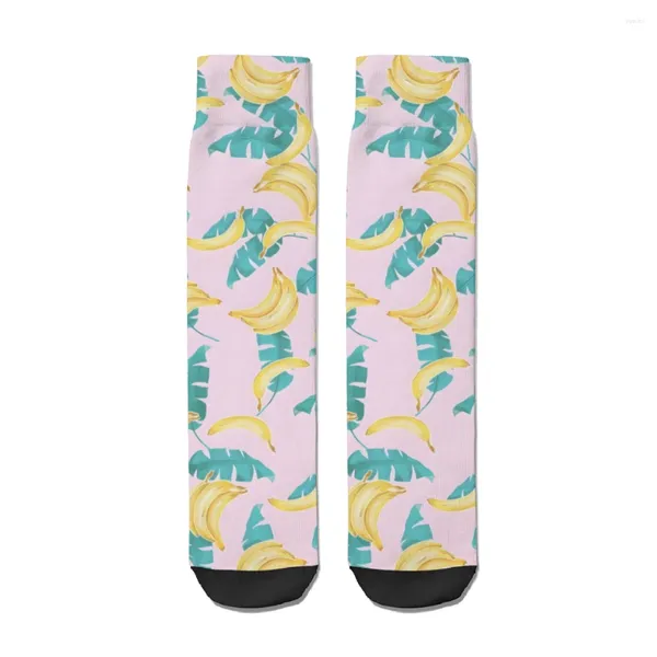 Chaussettes masculines banane estime hétéro masculin mens femmes bassages d'hiver polyester harajuku