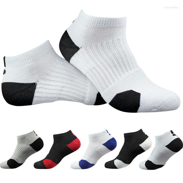 Calcetines de baloncesto para hombre y mujer, deportivos, tobilleros, gruesos, atléticos, acolchados, transpirables, de tubo corto, para correr con soporte para el arco