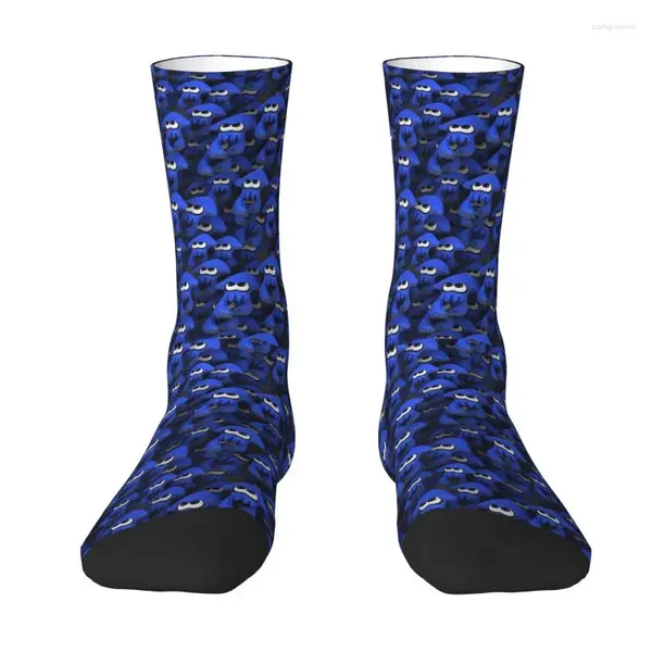 Chaussettes pour hommes bleu Splatoon jeu calmars robe femmes chaud drôle nouveauté équipage