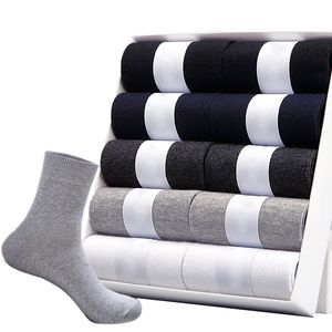 Men's Socks Brand Cotton Black Business Casual Breathable Spring Autumn Male Crew Meias Sokken Size38 45 221201