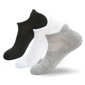 Chaussettes pour hommes respirant la cheville couleur un blanc noir gris gris décontracté tube