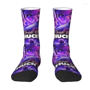 Calcetines para hombre Bride Of Chucky Mens Crew Unisex Cool Impresión 3D Vestido de película de terror