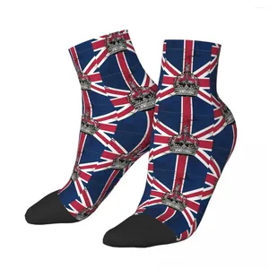 Chaussettes pour hommes Union britannique Jack Flag Jubilee Vintage Couronne Cheville Mâle Hommes Femmes Bas d'hiver Polyester