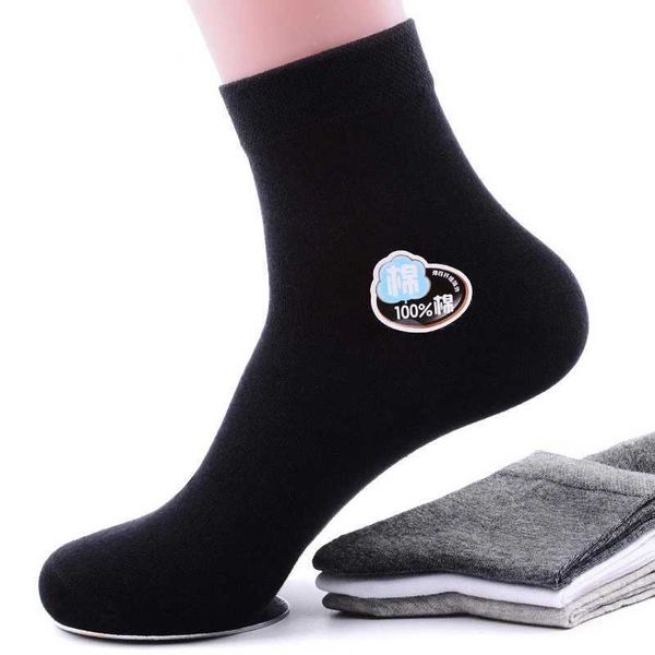 Calcetines para hombres hombre de negocios calcetines cortos algodón sólido transpirable suave suave soportes de trabajo barato de trabajo barato calcetines sokken hot t221011