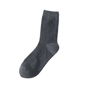 Chaussettes pour hommes Business Tube central Automne Style classique Bande verticale pour Shopping Camping Marche