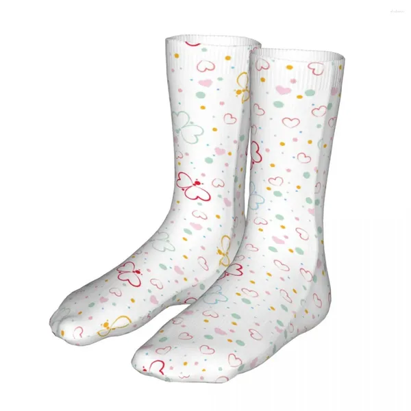 Chaussettes pour hommes papillon coloré femmes décontracté Harajuku printemps été automne hiver cadeaux