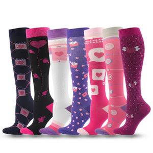 Heren sokken calcetines de comprescie 7 paren per set cartoon liefde mannen en vrouwen buiten sportcompressie chaussette 221202