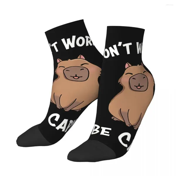 Chaussettes pour hommes Capy cheville Capybara Animal mignon unisexe Style de rue motif imprimé chaussettes basses folles cadeau