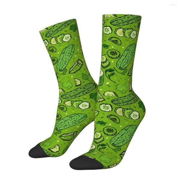 Chaussettes masculines hommes décontractés femmes cucumber vert vif et de persil bas de haut qualité basses basses de haute qualité hiver