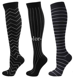 Chaussettes pour hommes Chaussettes de compression CFS Infirmière Femmes Hommes Bas de genou 20-30mmHg Œdème Diabète Varices Chaussettes de compression Running Sport Sock 230809