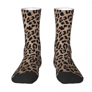 Chaussettes pour hommes Cheetah Leopard Print Sock Hommes Femmes Polyester Bas Personnalisable Hip Hop