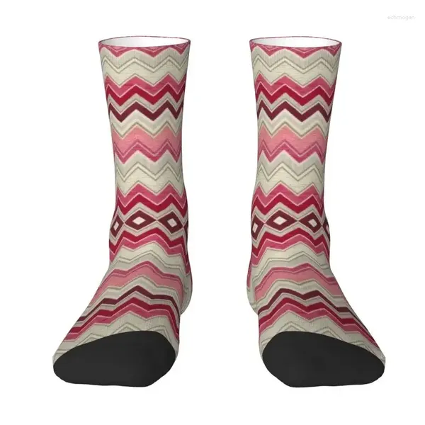 Chaussettes pour hommes Chic Robe de maison moderne Mode chaude pour femmes Géométrique Multicolore Crew