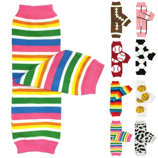 Chaussettes pour hommes et enfants, chauffe-jambes, motif tendance, Baseball, mignon, en coton, confortable, Leggings chauffants pour femmes