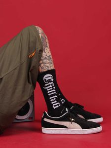 Chaussettes Homme CHILL LAB 3 paires Lettres Gothiques Hiphop Skateboard Noir Hommes Chaussettes Classique Joker Street Tide Blanc Femmes Bas Z0227