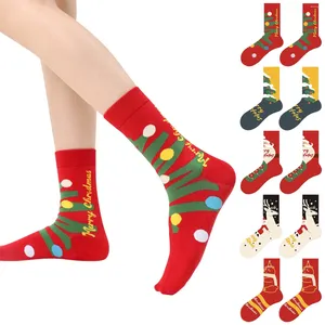 Herensokken Kerstmis voor mannen en vrouwen Mid Calf Herfst Winter Japanse schattige hoge taille kousenband Loyaliteitsoutfit