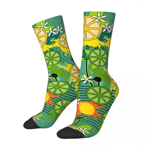 Calcetines de hombre Citrus Bikes Art Crazy Mountains Trails Downhill MTB Unisex impreso divertido novedad Crew calcetín regalo para niños