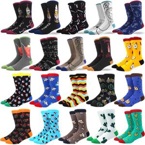 Chaussettes colorées Harajuku pour hommes, symbole amusant et amusant, formule géométrique d'échecs internationale, chaussettes en coton, cadeau de noël