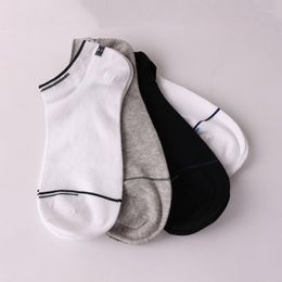 Chaussettes pour hommes confortable doux coton cheville pour homme décontracté couture couleur peu profonde courte mâle Socken 4 paires/lots