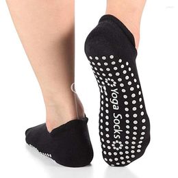 Homme Chaussettes Compression Antidérapant Pilates Respirable Dos Nu Yoga Cheville Ballet Danse Des sports Pour Fitness Salle de Sport