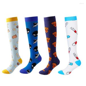 Chaussettes pour hommes Compression Golfs drôles soins infirmiers Alien ajustement pour œdème diabète varices