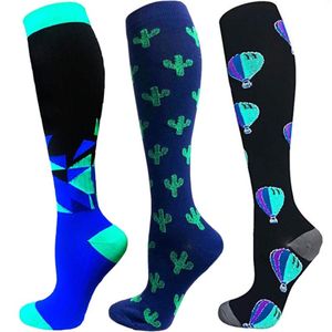 Chaussettes pour hommes Compression randonnée voyage vol femmes hommes bas 15-30mmhg soins infirmiers course Fitness