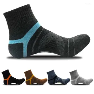 Chaussettes masculines Compression Men Men Mérino Laine noire Coton Herren Sock Basketball Sports Sock For Homme