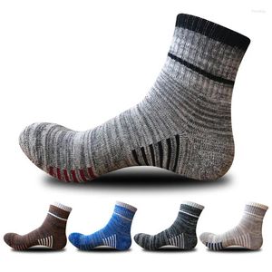 Chaussettes masculines Compression Men Men Mérino Laine noire Coton Herren Sock Basketball Sports Sock For Homme