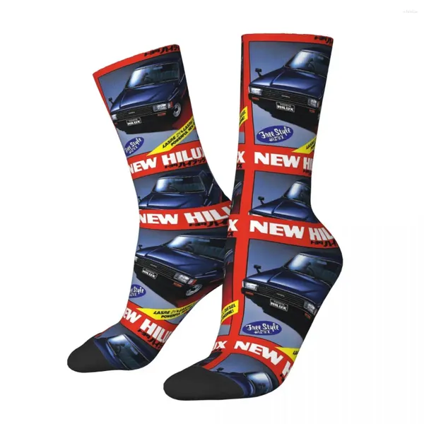 Chaussettes pour hommes Compression hors route images rétro harajuku véhicule hip hop nouveauté équipage sans couture de chaussettes folles imprimées