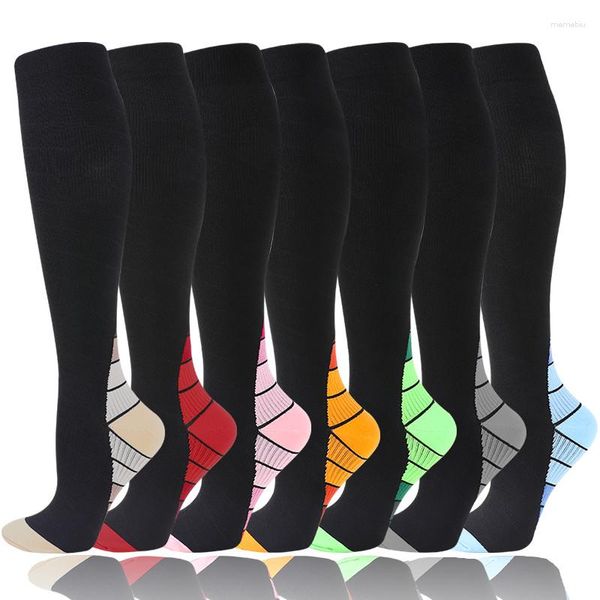 Chaussettes pour hommes Compression Sports de plein air Pression Femmes et longue corde à sauter Fitness Muscle du mollet Unisexe