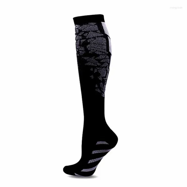 Chaussettes pour hommes Compression varices Nylon bas d'allaitement adaptés au sport noir Anti Fatigue