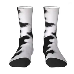 Chaussettes pour hommes Cool Cuir de vache Texture Hommes Femmes Chaud Impression 3D Animal Cacher Sports de basket-ball