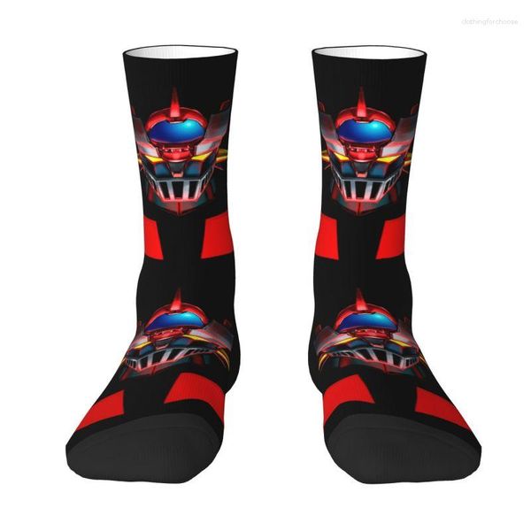 Calcetines para hombre Cool Mazinger Z Mad Robot Dress Unisex Cálido Cómodo Estampado 3D Grendizer Anime Manga Crew