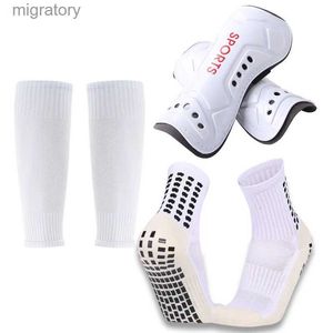 Herensokken coördineren Sock-sets Shin en Sleeve Protectors beenbeschermingsapparatuur voetbalbasketbal 3-delige set YQ240423