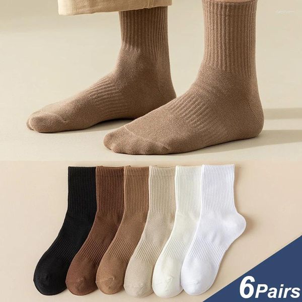 Calcetines para hombres Algodón Otoño Invierno Casual Transpirable Deportes para hombres Color sólido Compresión Masculina Absorber el sudor