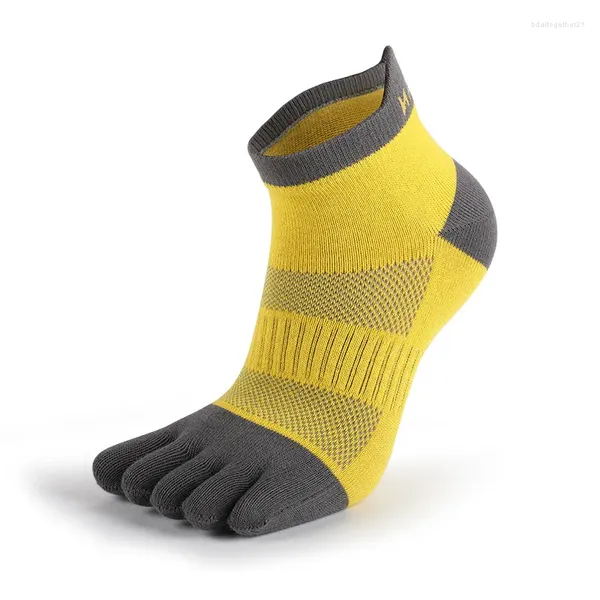 Calcetines de algodón para hombre, transpirables, absorbentes del sudor, cinco dedos, antifricción, respaldo, punta abierta, deportes para mujer, EU 38-44